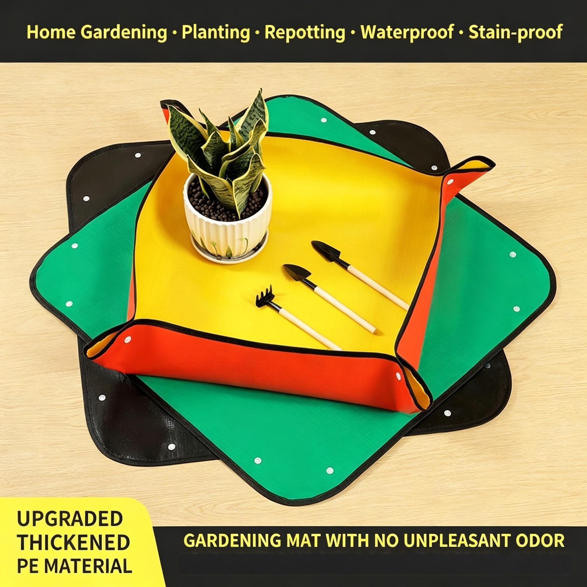 Echeveria Succulent - Plant Repotting Mat, Waterproof Transplanting Mat,
