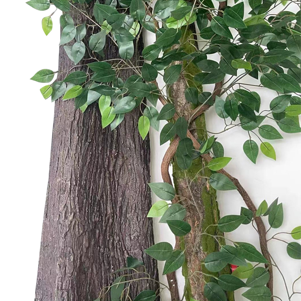 Pilea Peperomioides - Cuttable Simulation Tree Bark Artificial Soft