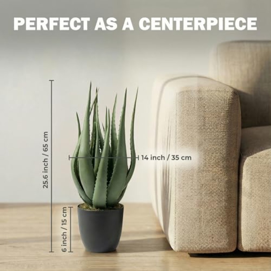 Large Potted Artificial Aloe V - Aloe Vera Pot ulasan dan harga