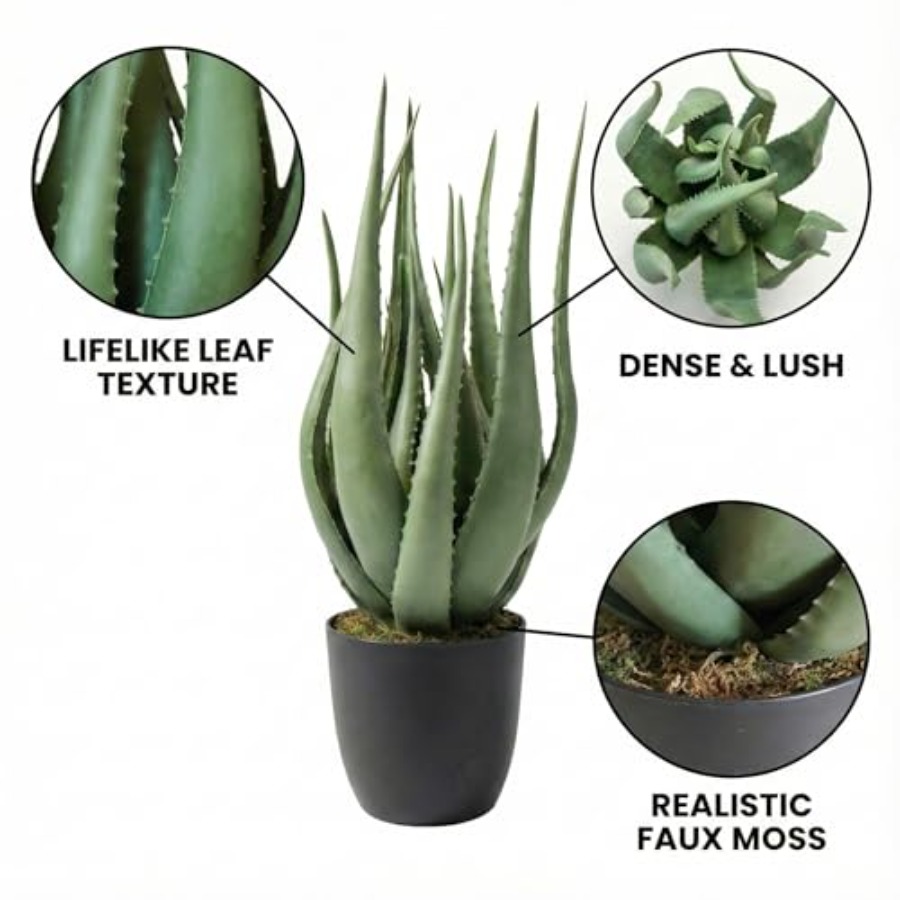 Large Potted Artificial Aloe V - Aloe Vera Pot ulasan dan harga