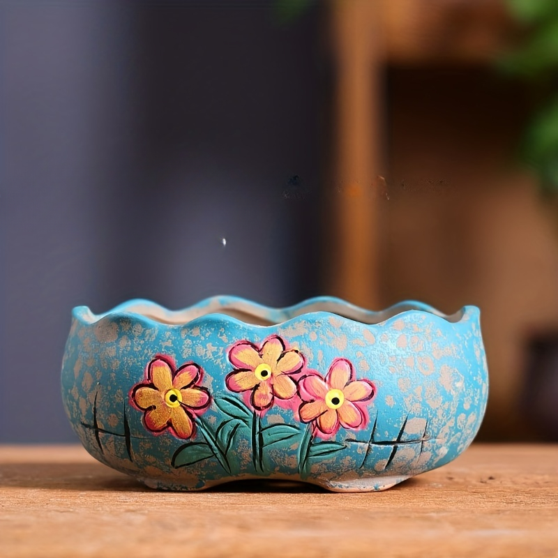Vintage Hand-Painted Ceramic S - Pilea Peperomioides ulasan dan harga