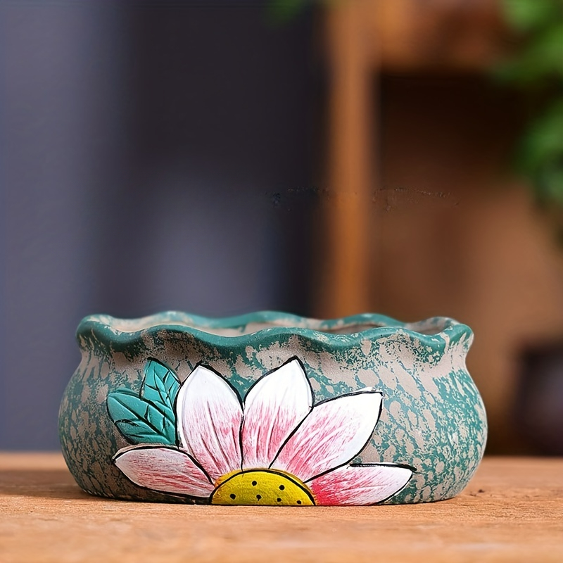 Vintage Hand-Painted Ceramic S - Pilea Peperomioides ulasan dan harga