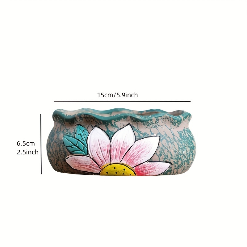 Vintage Hand-Painted Ceramic S - Pilea Peperomioides ulasan dan harga