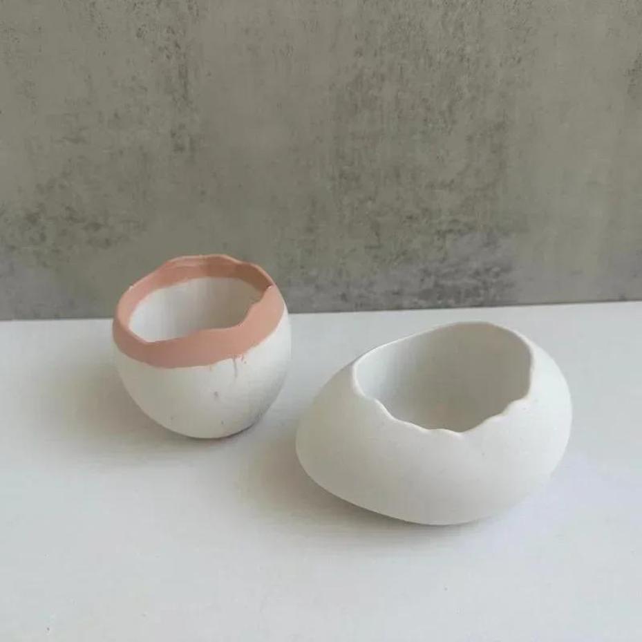 Plaster Handmade Mold Egg-shap - Echeveria Succulent ulasan dan harga