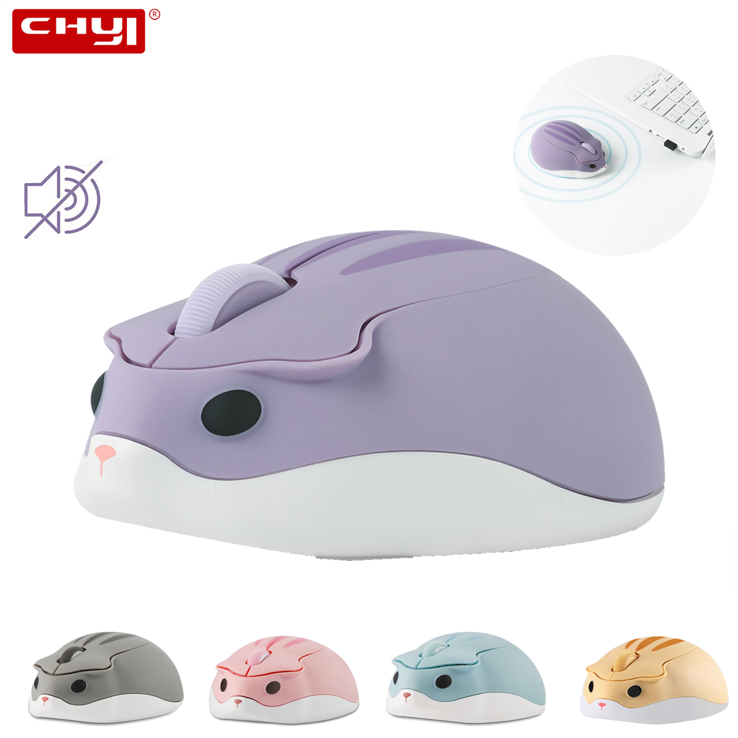 2.4G Wireless Mouse Purple Ham - Tradescantia Purple ulasan dan harga