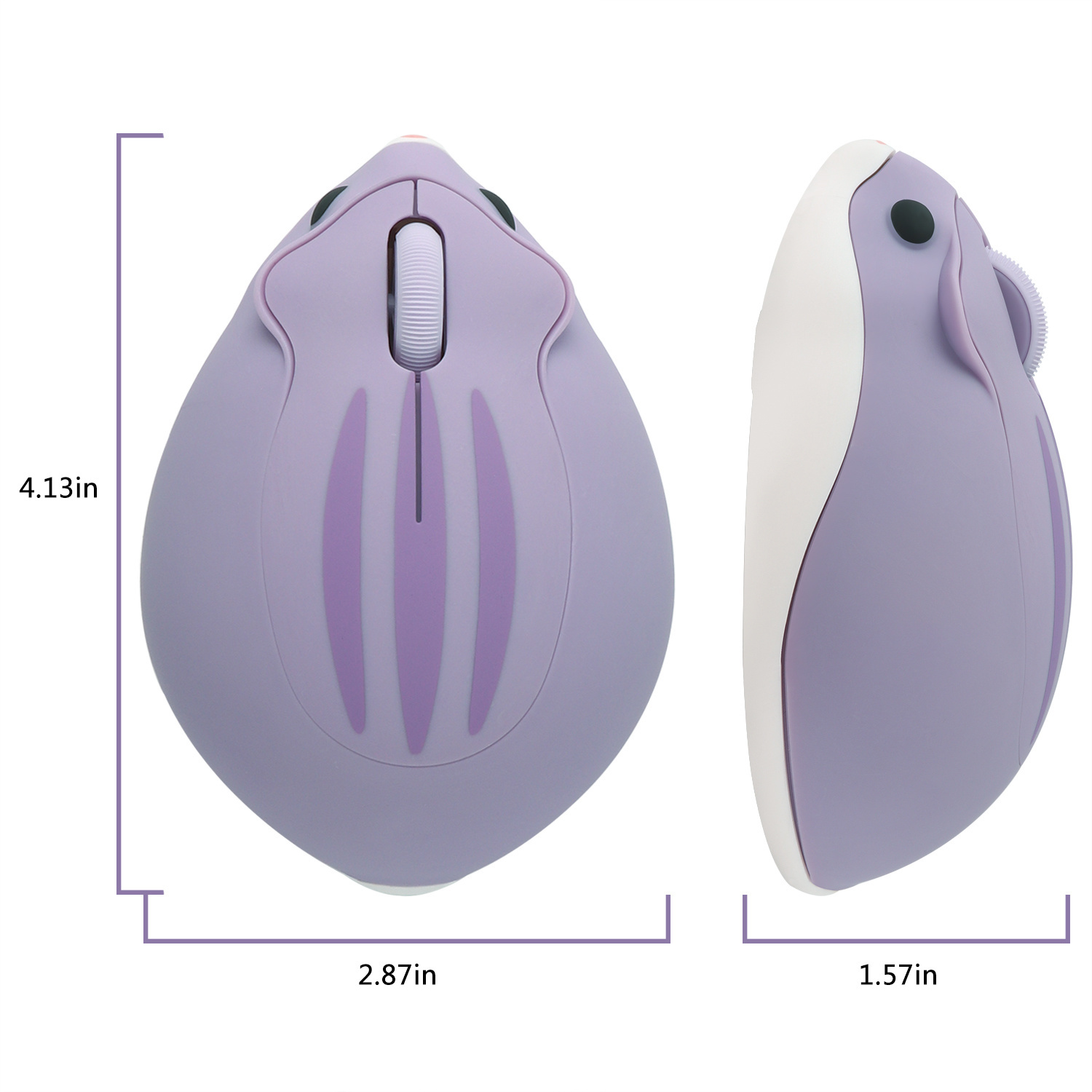 2.4G Wireless Mouse Purple Ham - Tradescantia Purple ulasan dan harga