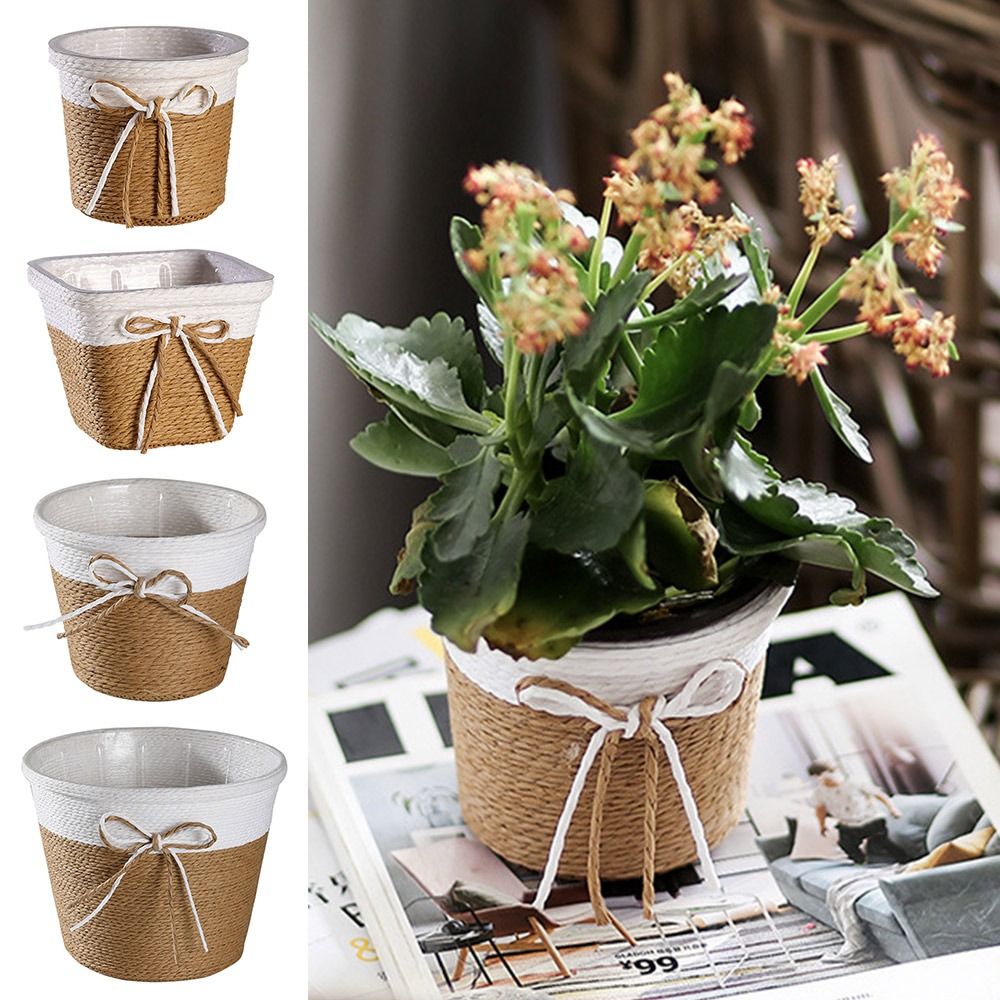 Paper Rope Braided Braided Flo - Aloe Vera Pot ulasan dan harga