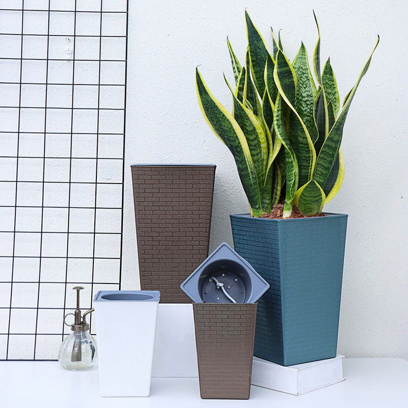 Brick Pattern Flowerpot Imitat - Pilea Peperomioides ulasan dan harga
